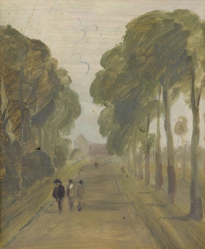 Avenue of Trees with Figures by English School
